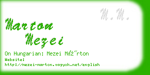 marton mezei business card